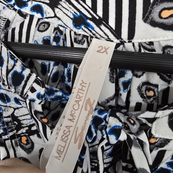 Melissa McCarthy‎ Seven7 Top Womens 2X Butterfly Long Sleeve Flowy Lightweight - Picture 5 of 13